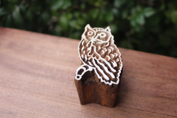 IN-TA-DH4 Blockprint Stamp Owl