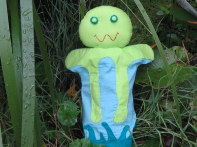Octopus or sea monster hand puppet