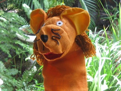 Lion hand puppet large
